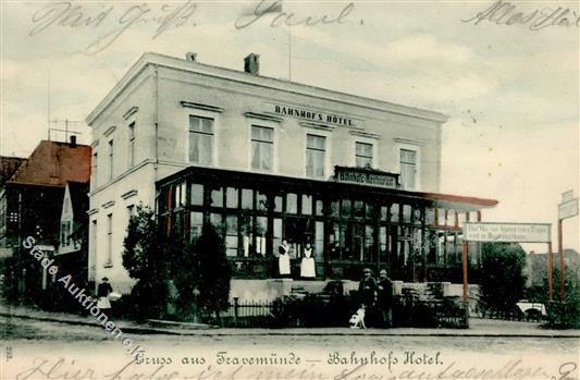 Travemünde (2401) Hotel Zum Bahnhof 1901 I-II - Sammlungen (ohne Album)