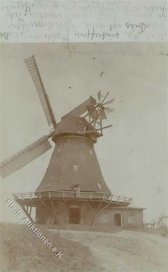 Travemünde (2401) Windmühle Foto AK 1908 I-II - Sammlungen (ohne Album)