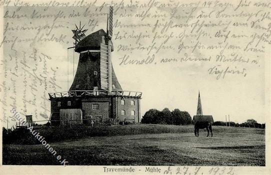 Travemünde (2401) Windmühle II (Stauchung, Fleckig RS) - Sammlungen (ohne Album)