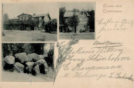 Waldhusen (2401) Bahnhof Gasthaus Waldhusen 1904 II (Ecken Abgestoßen) - Sammlungen (ohne Album)