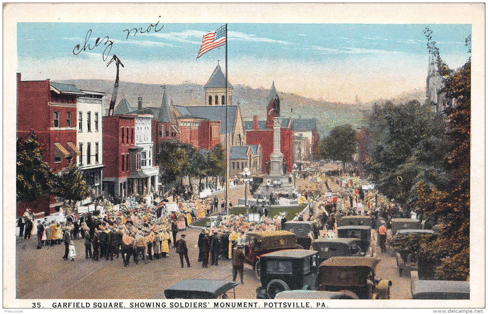 POTTSVILLE PA USA - Garfield Square Showing Soldiers' Monument - Autres & Non Classés