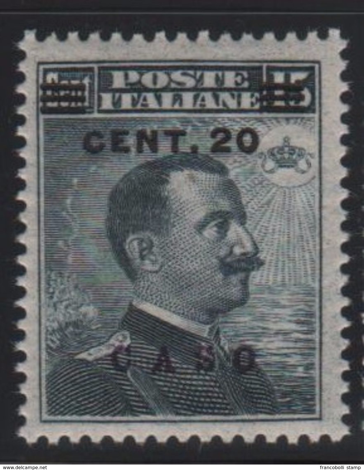 1916 Egeo Caso 20 C. Su 15 C. MNH - Egeo (Caso)