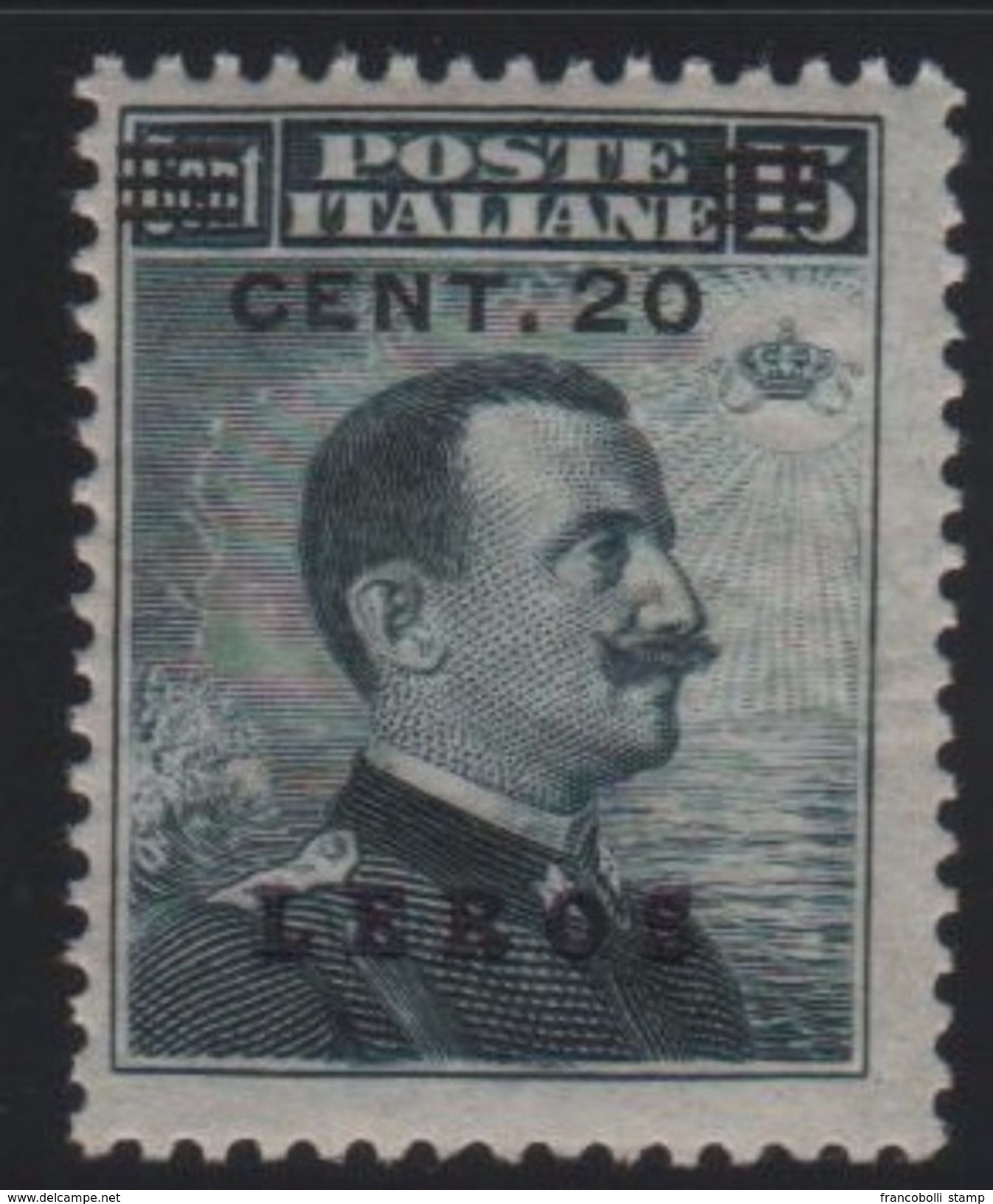 1916 Egeo Leros 20 C. Su 15 C. MNH - Ägäis (Caso)