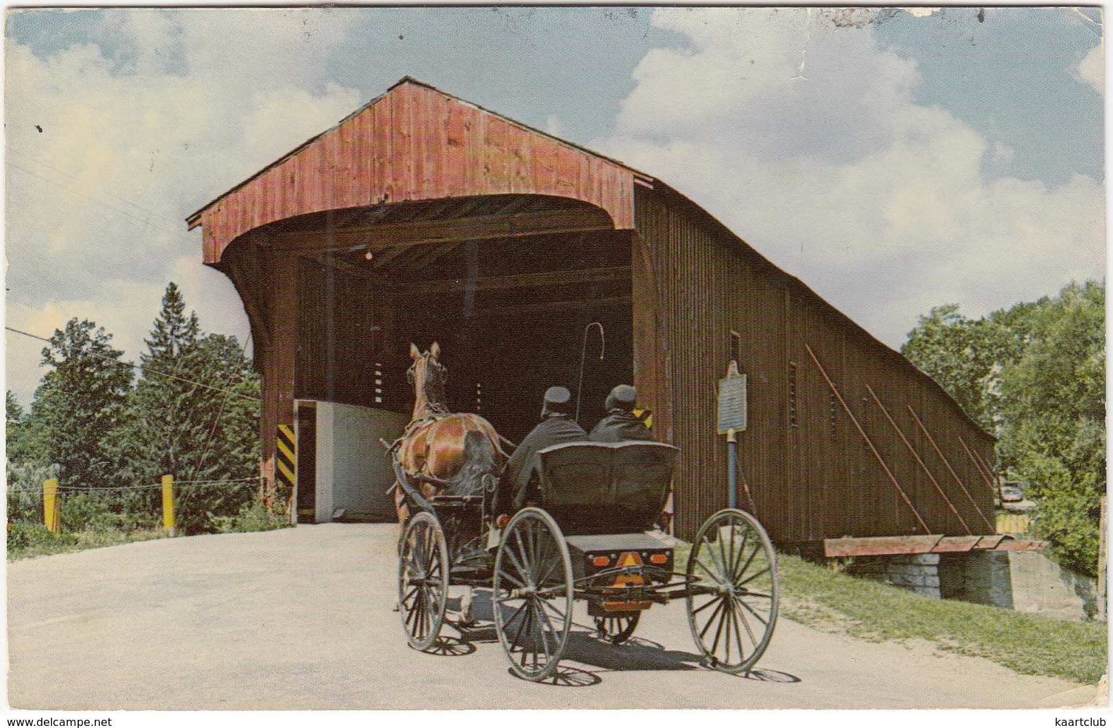 Elmira - Bridge At West Montrose, Mennonite Women, Horse And Coach, Ontario, Canada - Andere & Zonder Classificatie