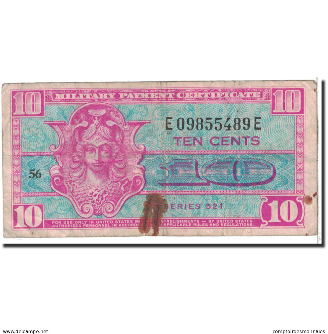 Billet, États-Unis, 10 Cents, 1954, Undated, KM:M30a, TB - 1954-1958 - Serie 521