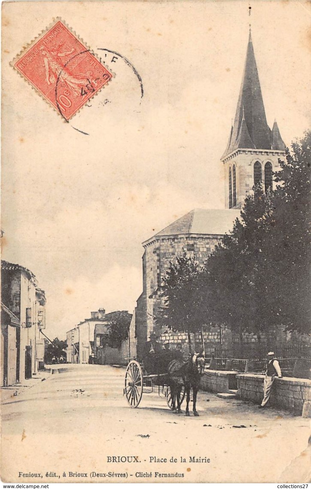 79-BRIOUX- PLACE DE LA MAIRIE - Brioux Sur Boutonne