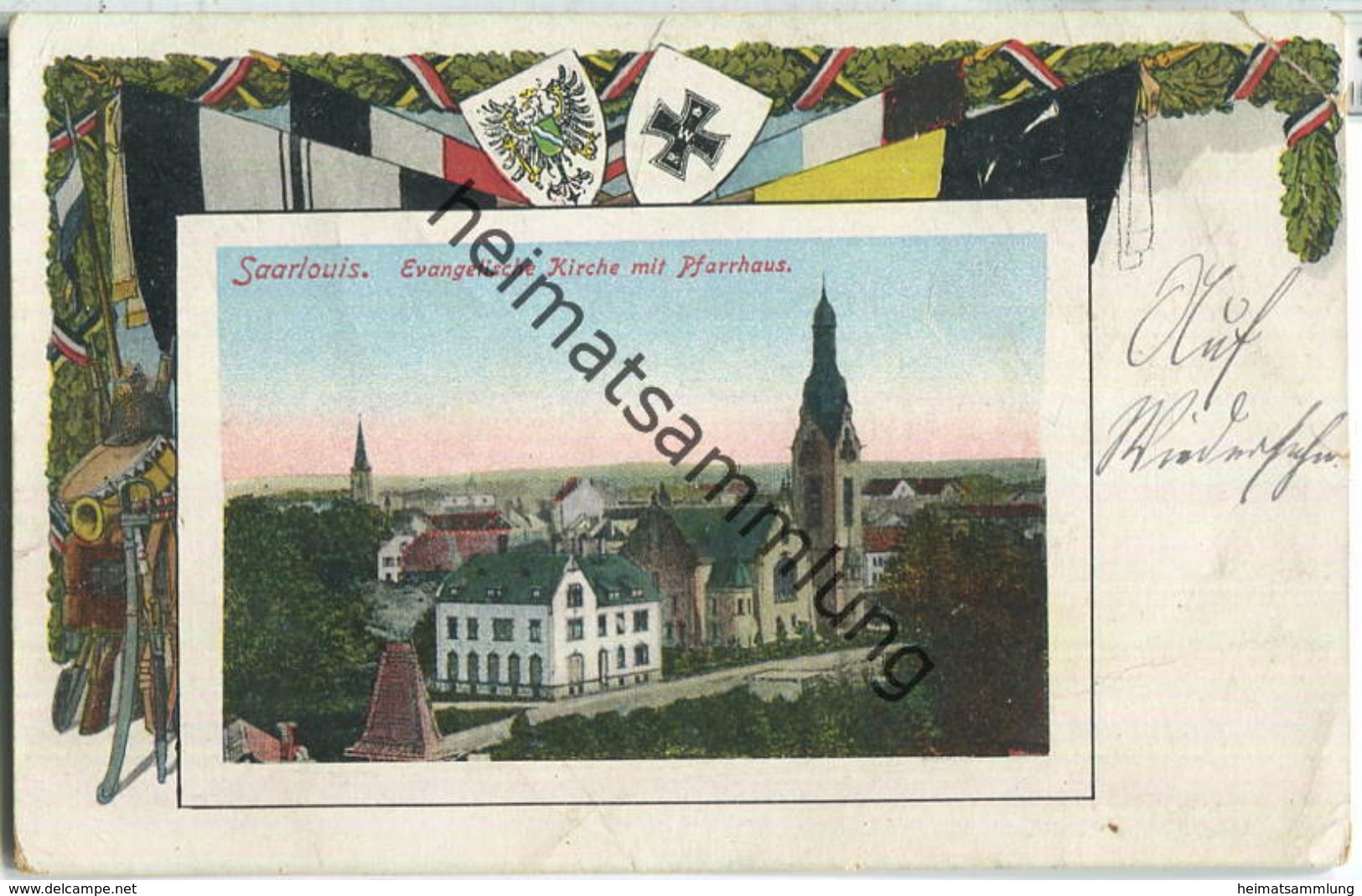 Saarlouis - Evangelische Kirche - Pfarrhaus - Feldpost - Kreis Saarlouis