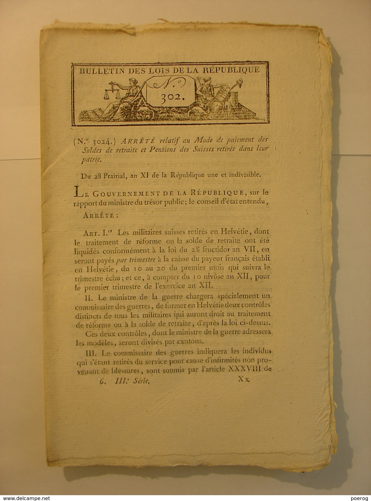 BULLETIN DE LOIS De 1803 - BELGIQUE LIEGE INCENDIE MAISONS - CURE SAINT DIE VOSGES - SUISSE - ARMEMENT CONTRE ANGLETERRE - Decreti & Leggi