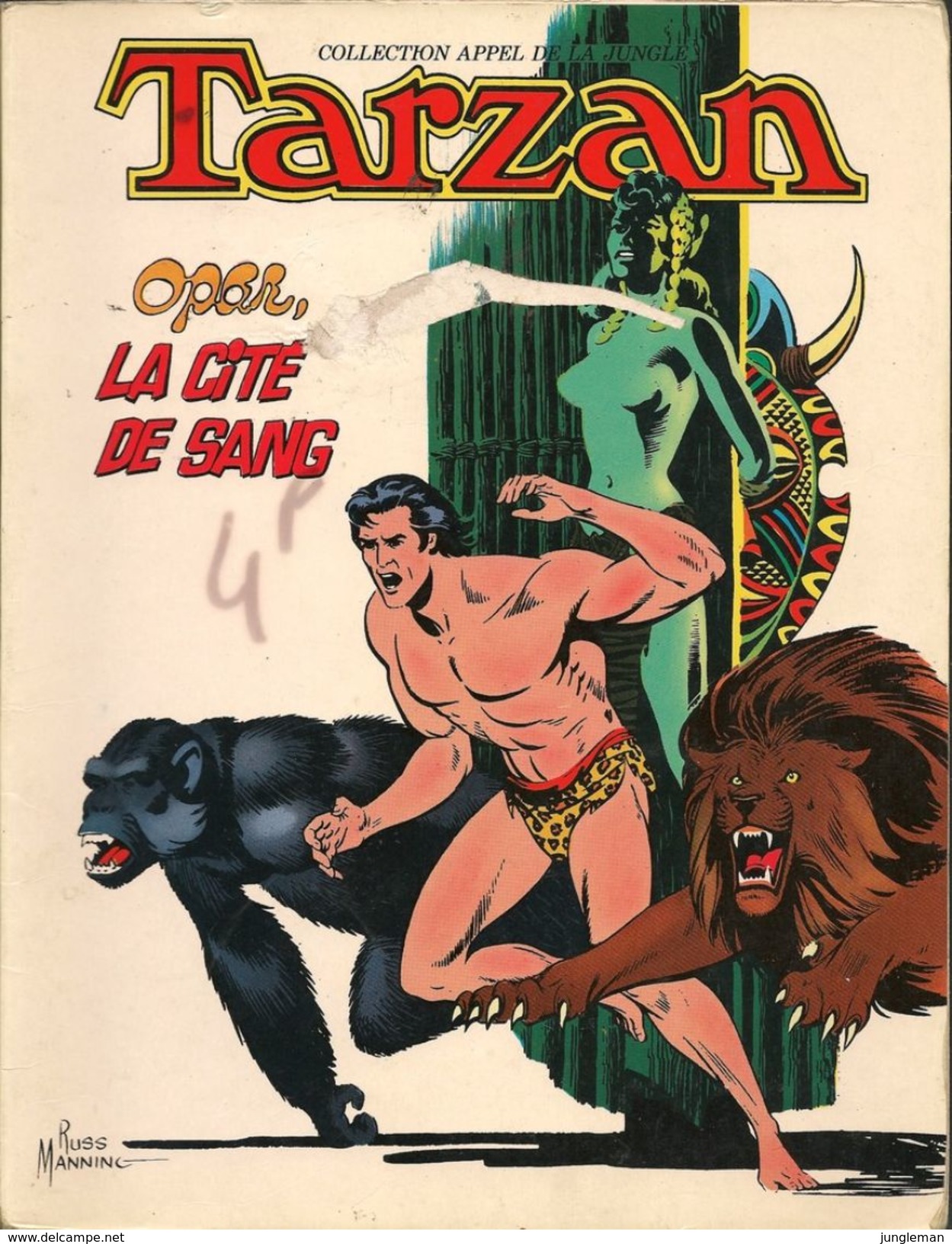 Tarzan - Opar, La Cité De Sang - Collection Appel De La Jungle - Sagédition - 1975 - Russ Manning - Tarzan