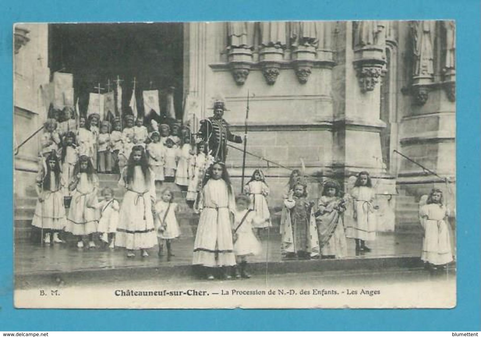 CPA La Procession De N-D Des Enfants Les Anges CHÂTEAUNEUF-SUR-CHER 18 - Chateauneuf Sur Cher