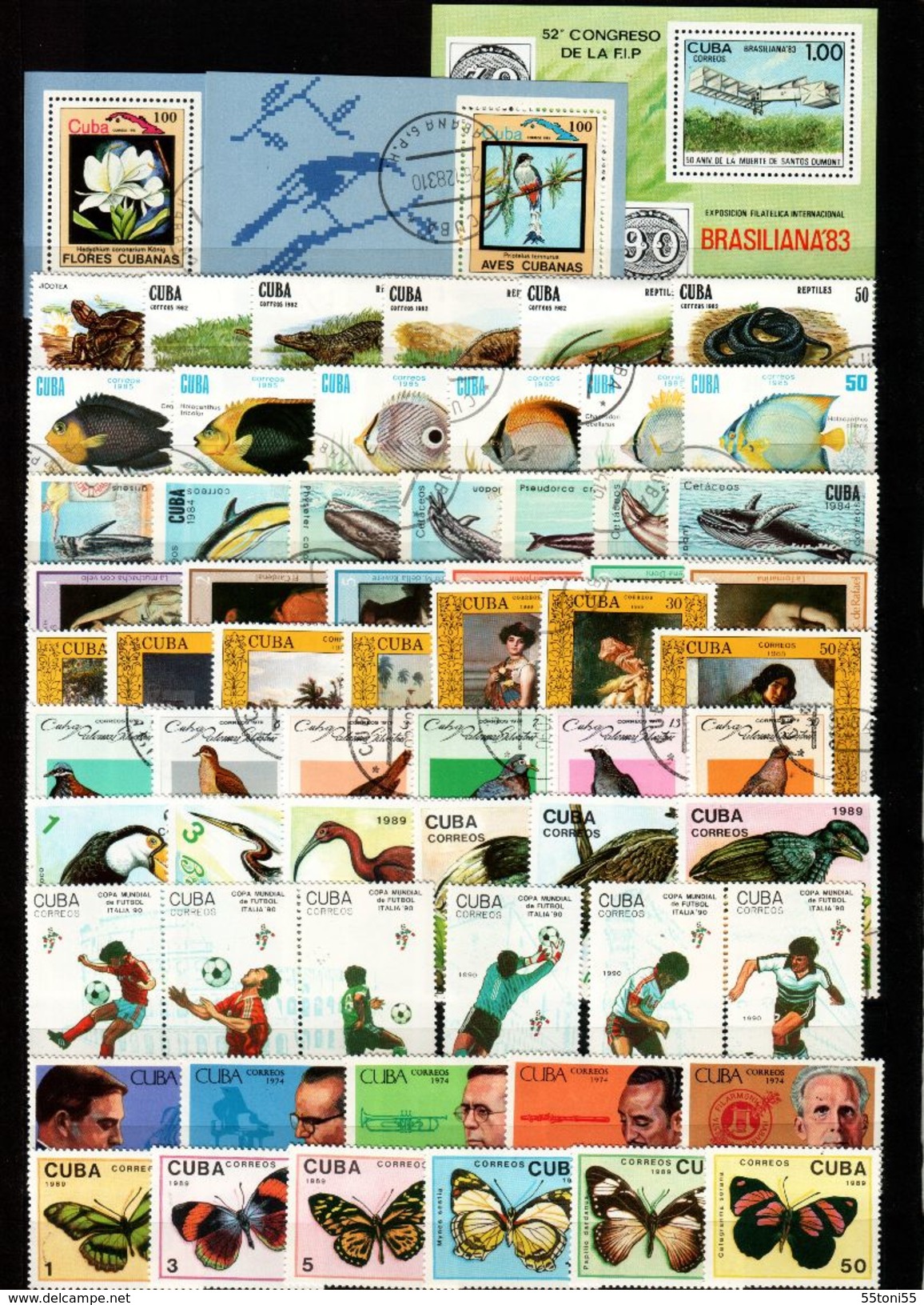 Lot - 10 Compl.set Used /MNH (only Topics)+3 S/S - Used  CUBA - Lots & Serien