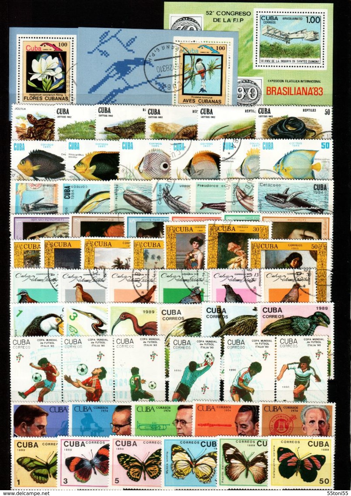 Lot - 10 Compl.set Used /MNH (only Topics)+3 S/S - Used  CUBA - Other & Unclassified