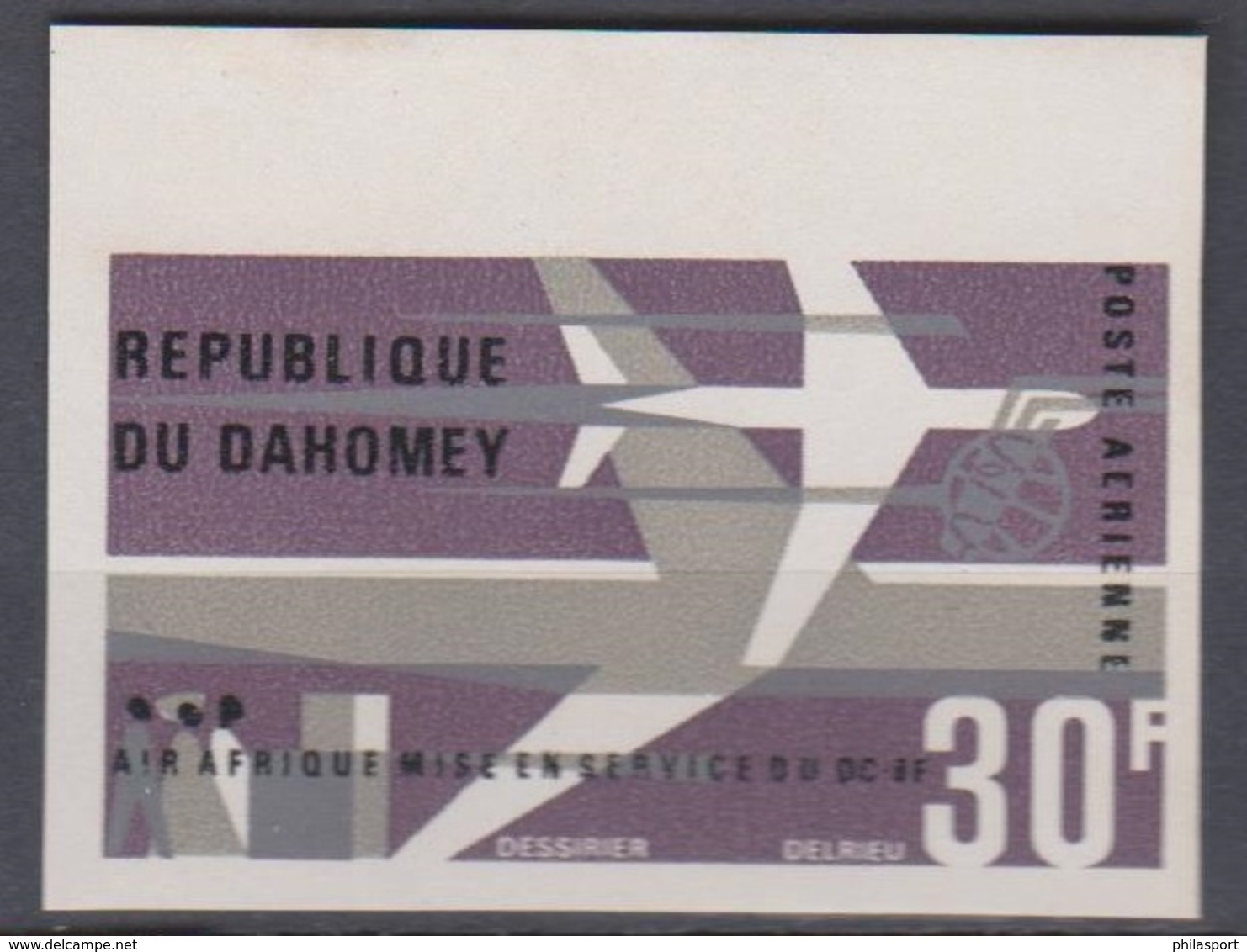 Dahomey 1966  N° PA 46 Mise En Service DC 8F Imperf ND MNH - Benin - Dahomey (1960-...)