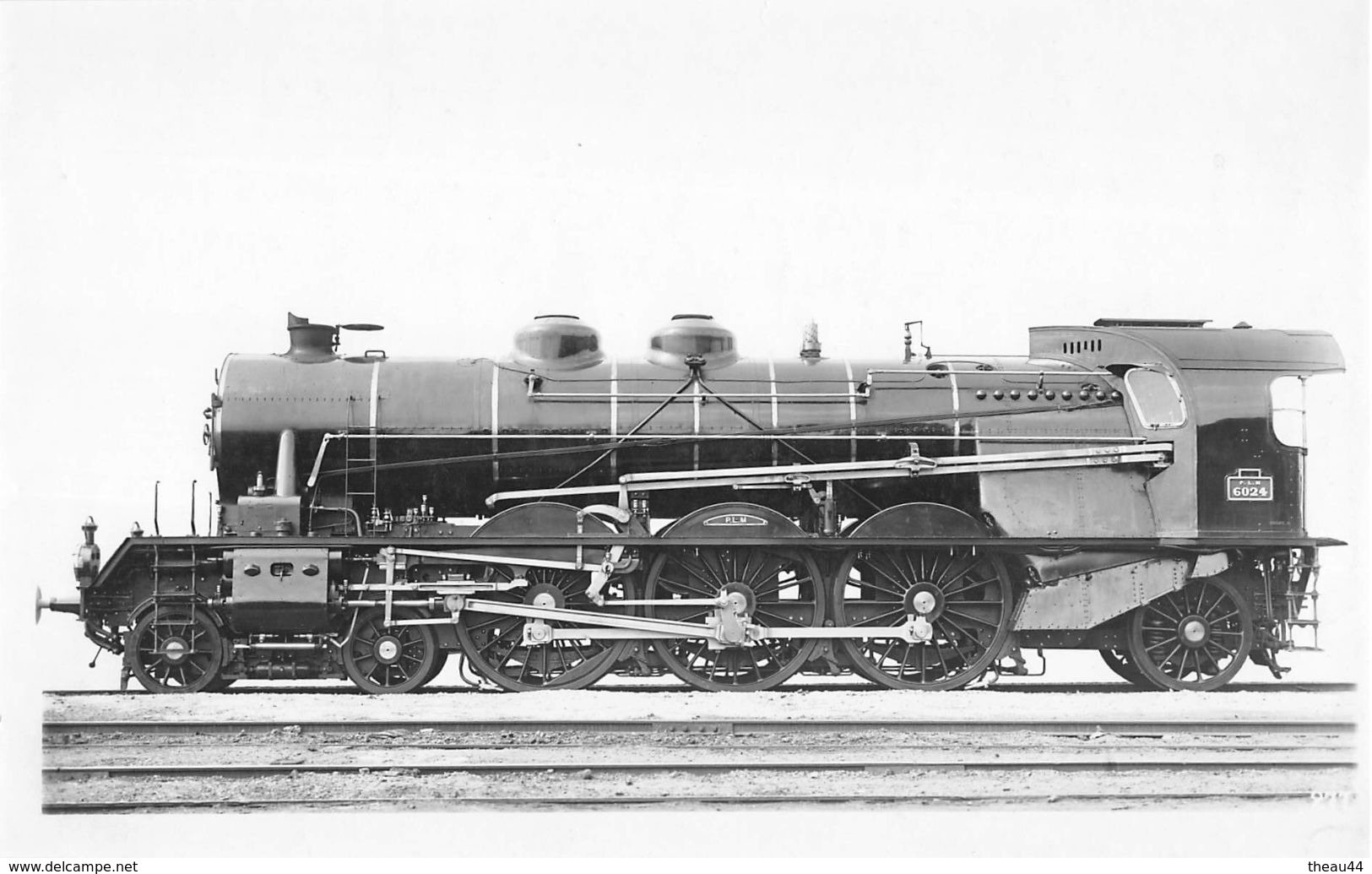 Cliché D'une Locomotive Du P.L.M. N° 6024  -  Chemin De Fer  - Voir Description - Trains
