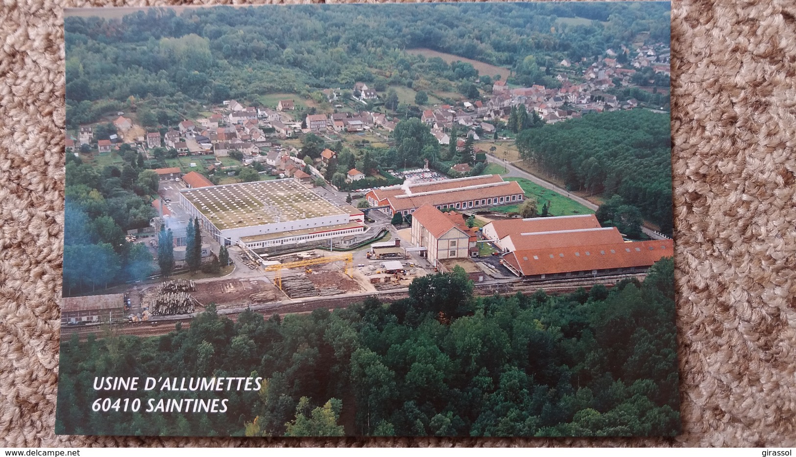 CPM USINE D ALLUMETTES SEITA A SAINTINES OISE VUE AERIENNE - Autres & Non Classés