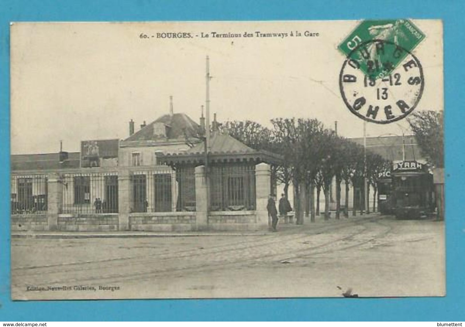 CPA 60 - Le Terminus Des Tramways à La Gare BOURGES 18 - Bourges