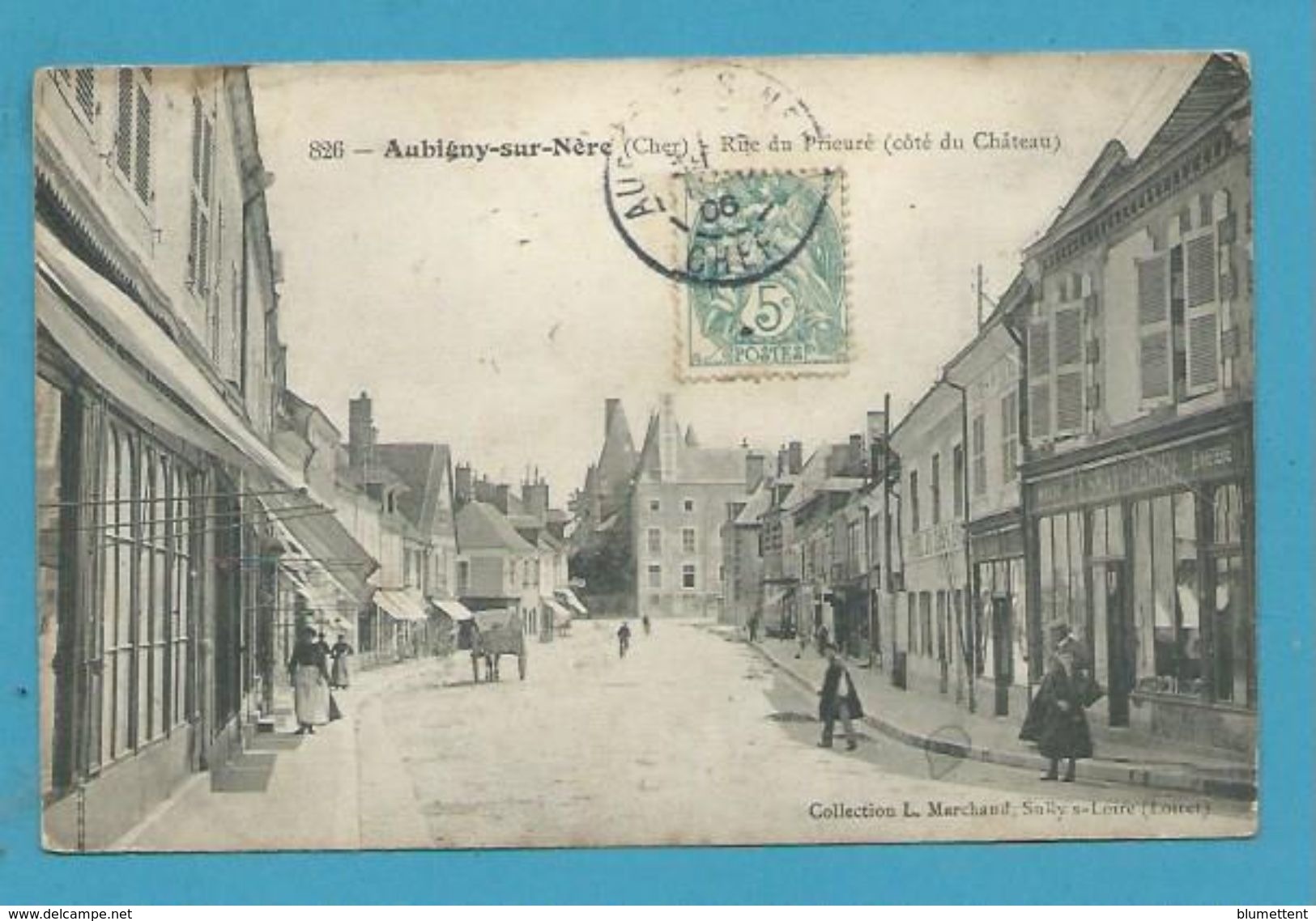 CPA 826 - Commerces Rue Du Prieuré AUBIGNY-SUR-NERE 18 - Aubigny Sur Nere