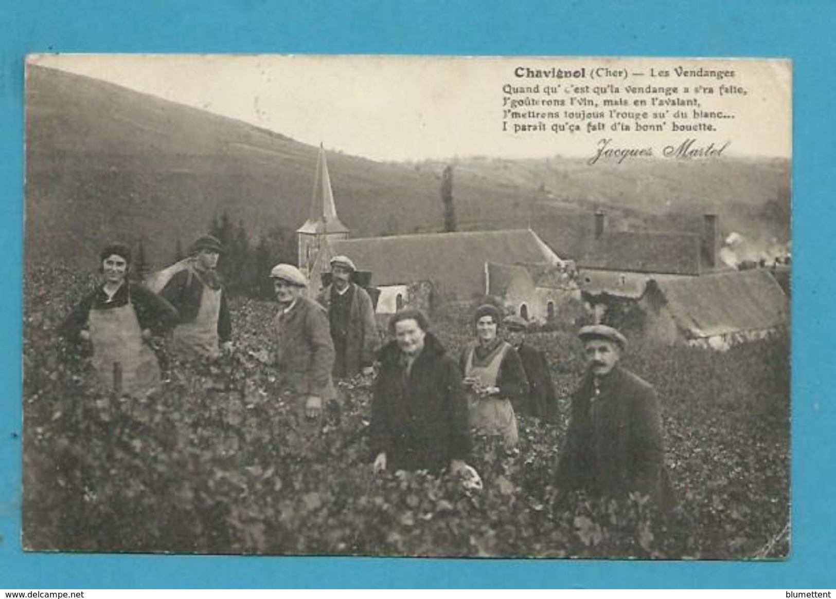 CPA Vendangeurs Les Vendanges CHAVIGNOL 18 - Sonstige & Ohne Zuordnung