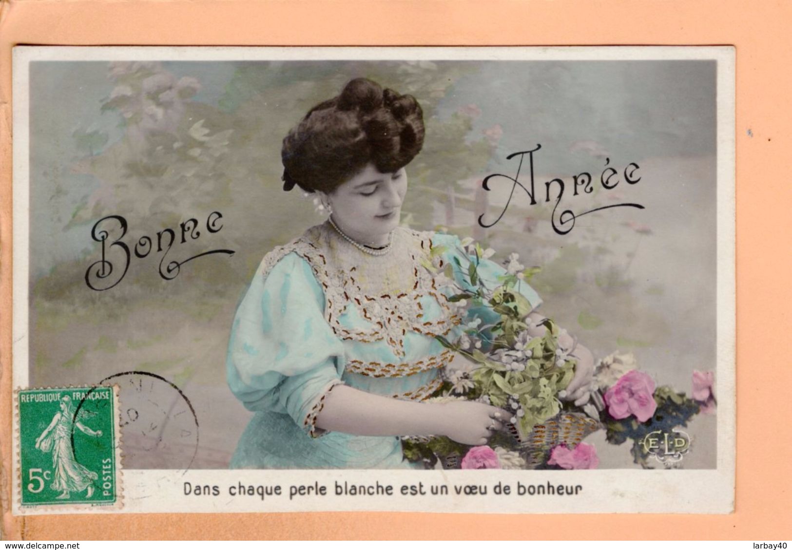 Cpa Carte Postale Ancienne - Fantaisie Femme Bonne Annee Eld - Mujeres