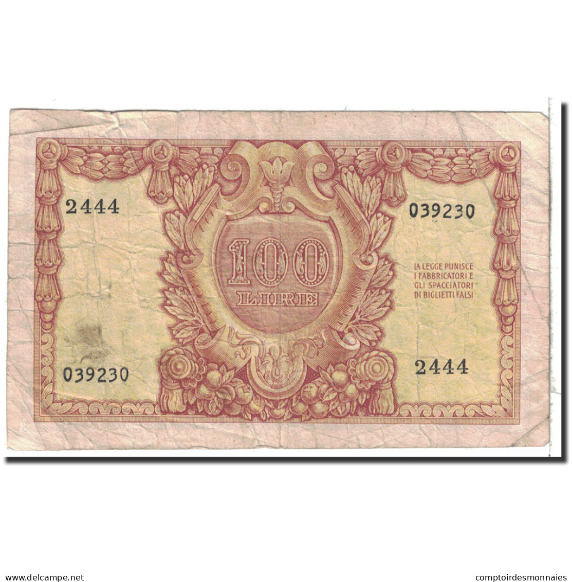 Billet, Italie, 100 Lire, 1951, 1951-12-31, KM:92a, TB - Autres & Non Classés