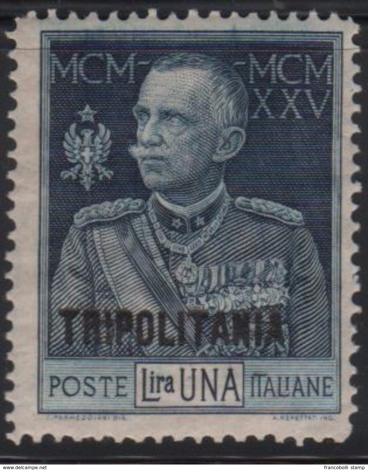 1925-26 Tripolitania Giubileo Del Re 1 L. Dent.13 1/2 MLH - Tripolitania
