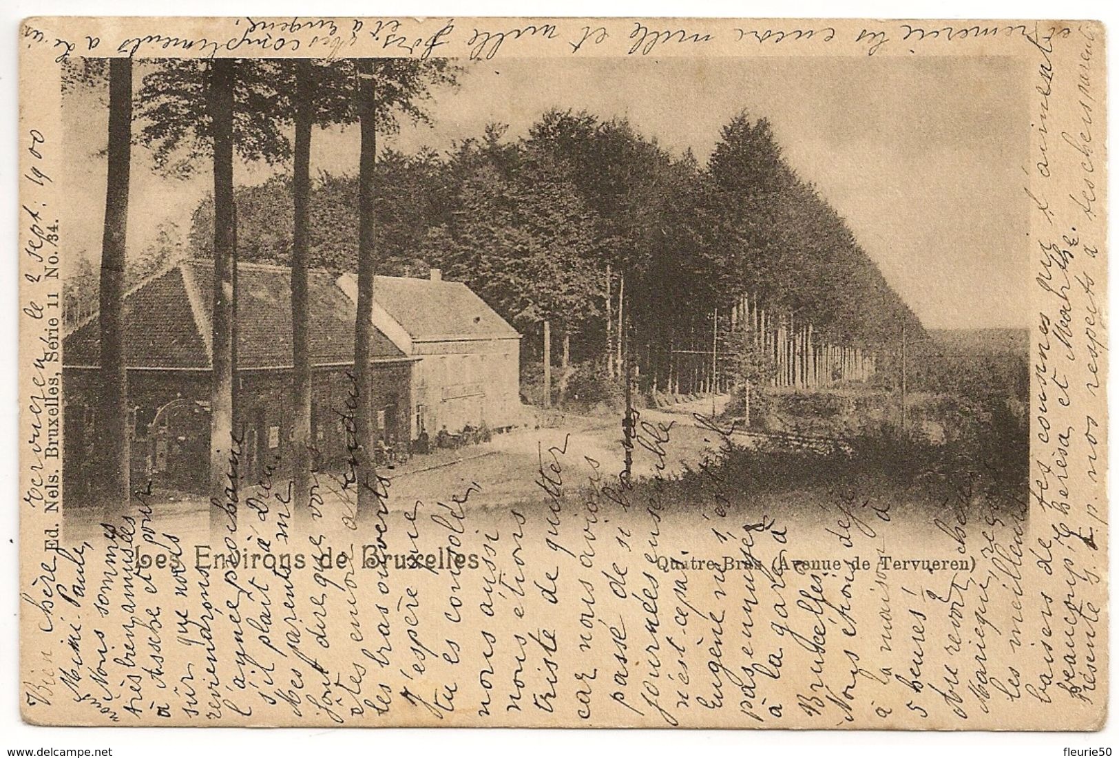 ETTERBEEK - Quatre-Bras (Avenue De Tervuren). Les Environs De Bruxelles. 1900. Collection Nels, Série 11, N°34 - Etterbeek