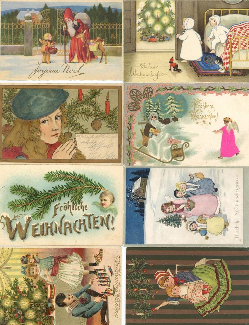 Weihnachten Partie Mit Circa 350 Ansichtskarten Schönes Lot Mit Vielen Präge-Karten I-II Noel - Andere & Zonder Classificatie