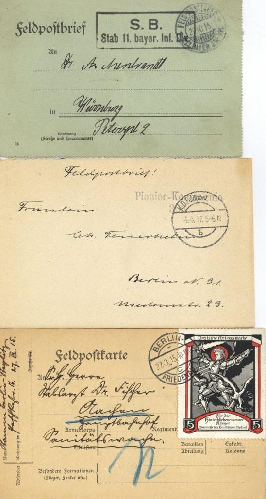 Feldpost WK I, Schachtel Mit über 200 FP-Briefen/Karten, Unterschiedlich - Oorlog 1914-18