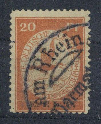 DR - FLUGPOST RHEIN MAIN 1912 - 20 Pfg. E.E.L.P. Sauber O, Mi-Nr. VI , 1800.- Gepr.Bühler I - Verzamelingen (zonder Album)