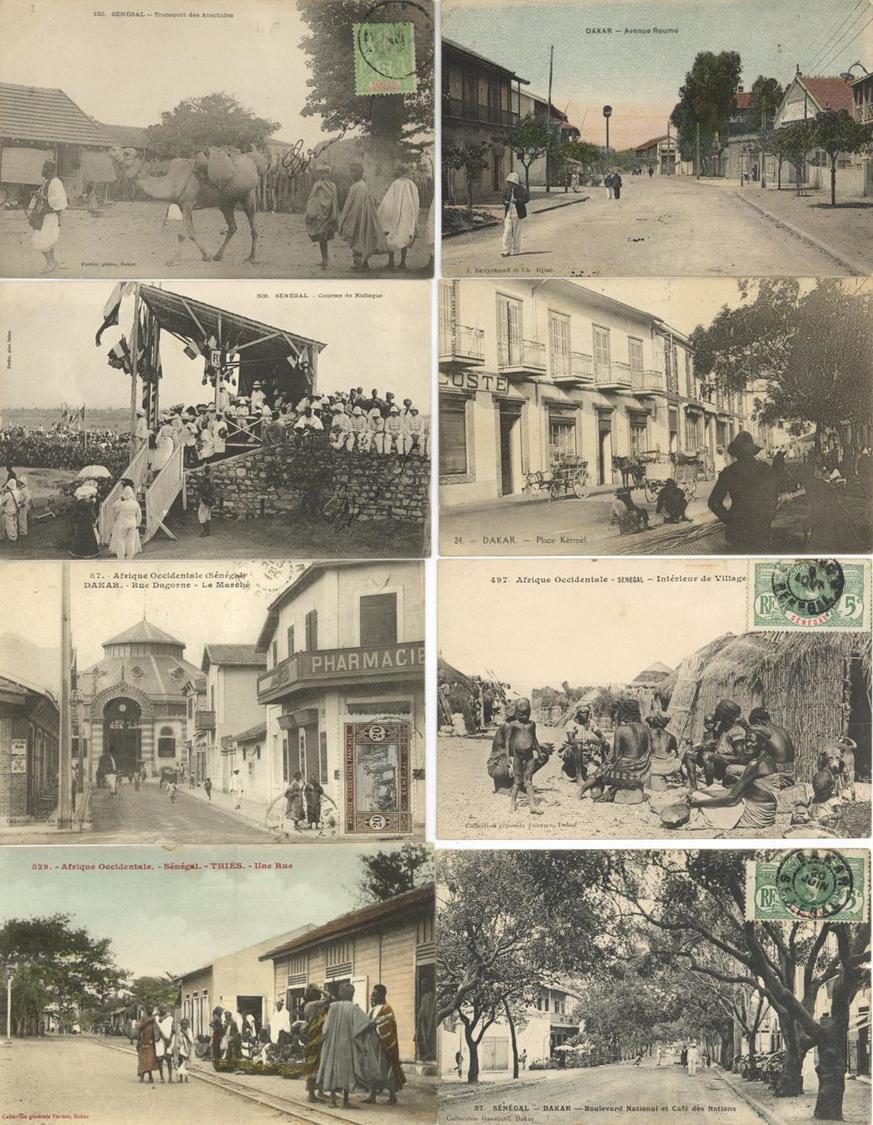 Ausland Afrika Senegal Partie Mit Circa 110 Ansichtskarten Vor 1945 Schönes Lot I-II - Verzamelingen (zonder Album)