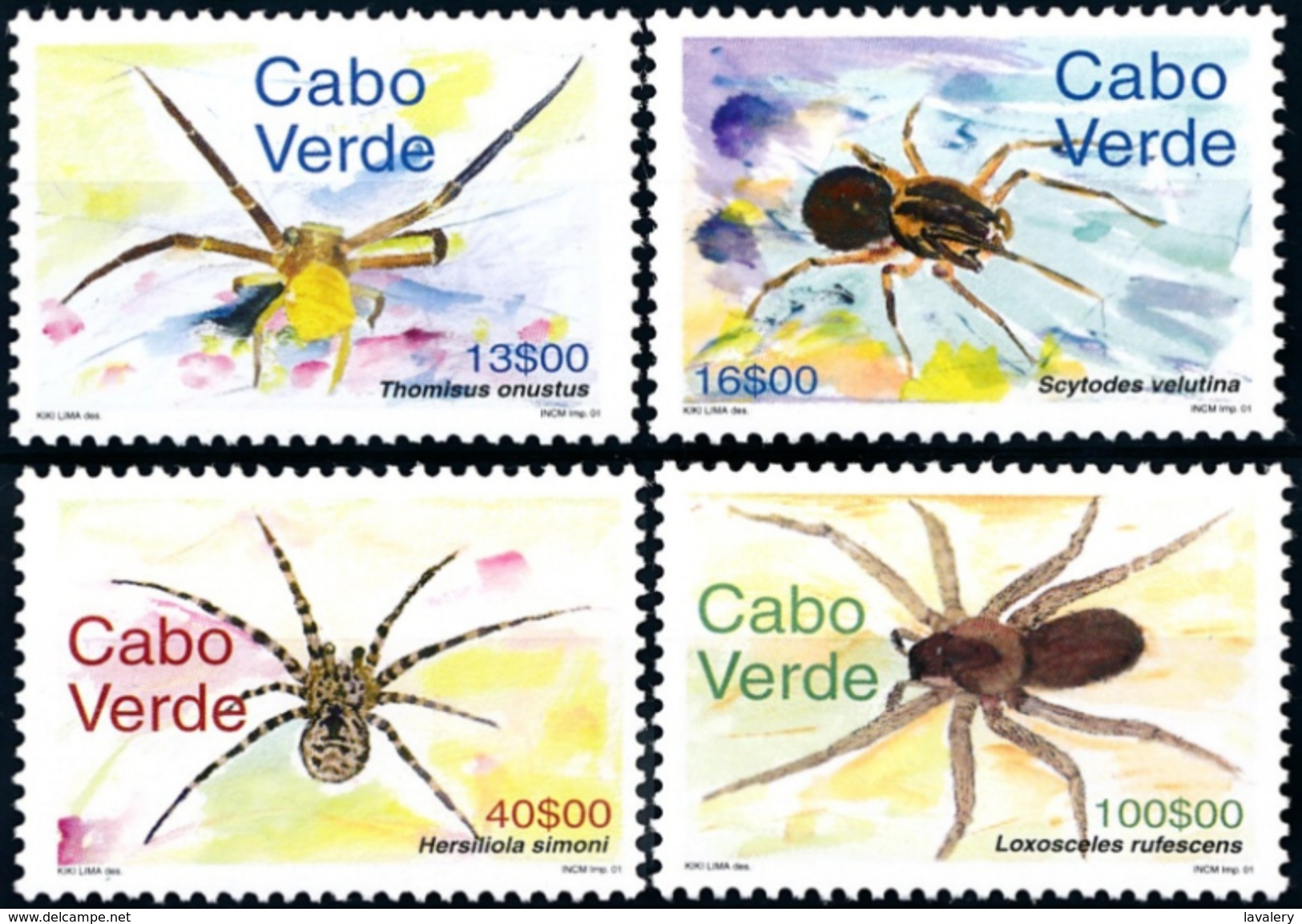 CABO VERDE CAPE VERDE 2001 Spiders Insects Animals Fauna MNH - Spiders