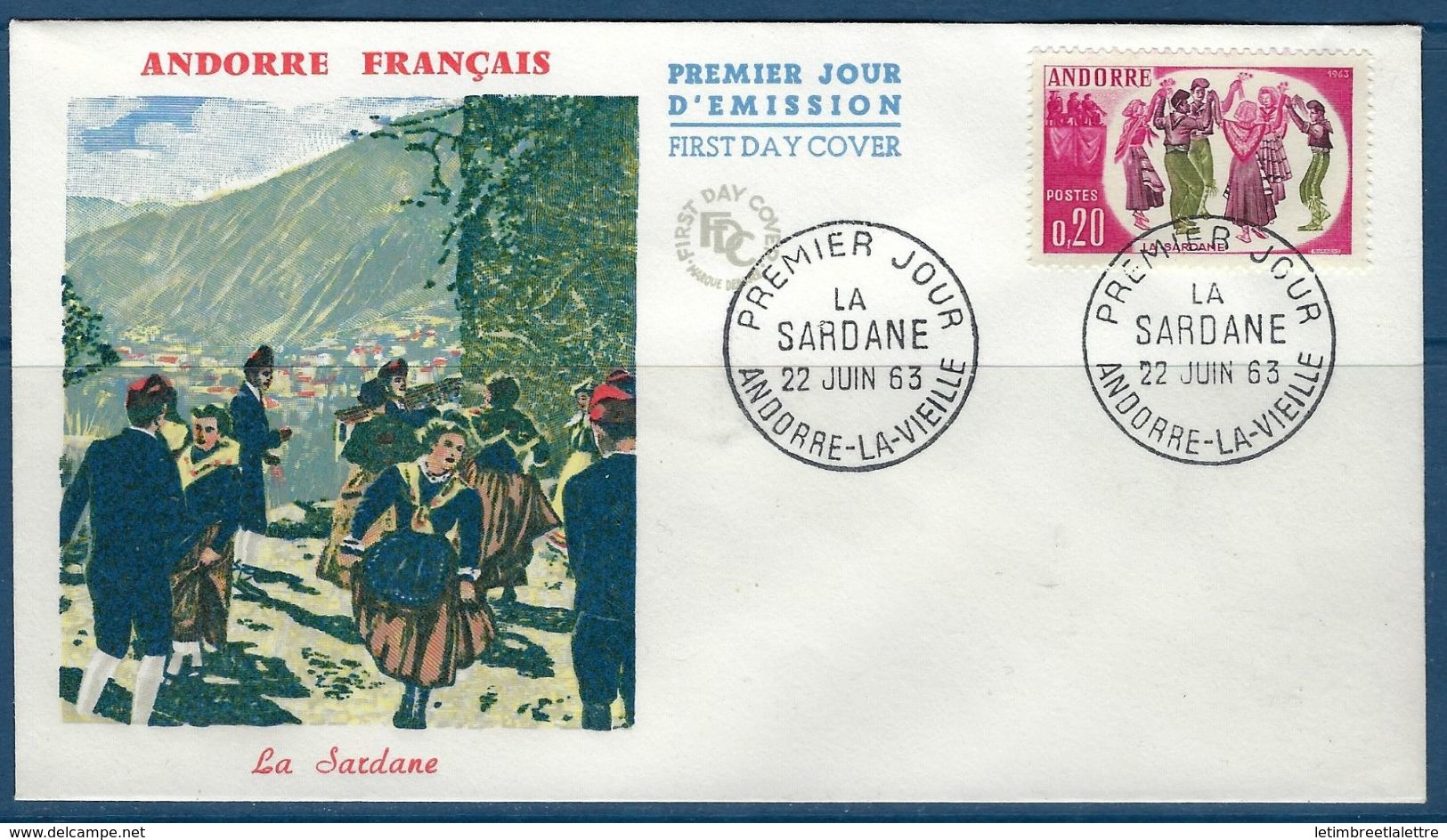 Andorre FDC 1963 La Sardane - FDC