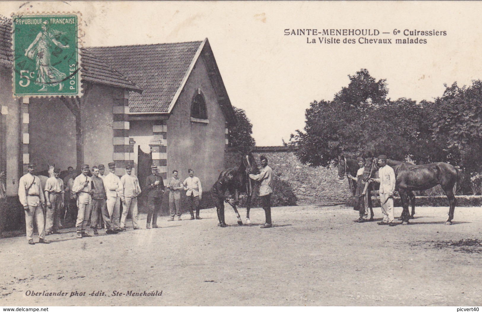 Ste Menehould,6 Eme Cuirassiers,visite Aux Chevaux Malades - Sainte-Menehould