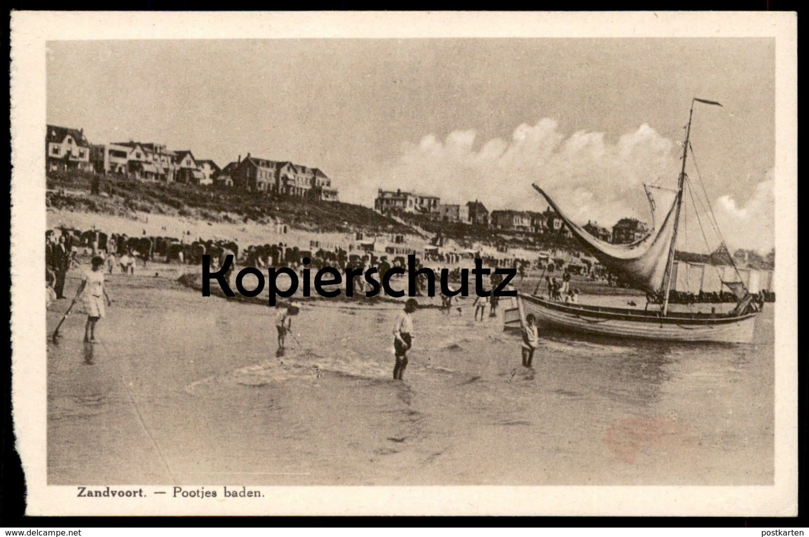 ALTE POSTKARTE ZANDVOORT POOTJES BADEN Kinder Children Enfants Strand Beach Plage Cpa Postcard Ansichtskarte AK - Zandvoort