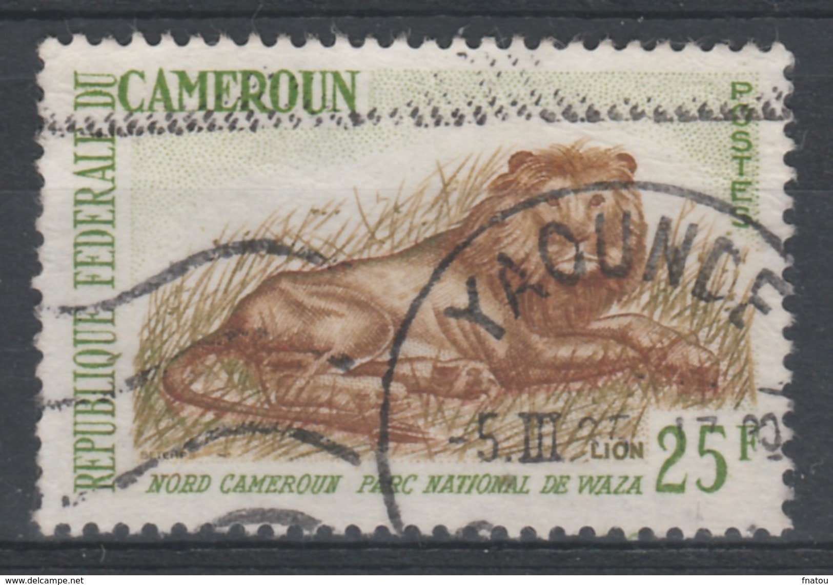 Cameroon, Animal, Lion, 25f., 1962, VFU - Cameroon (1960-...)