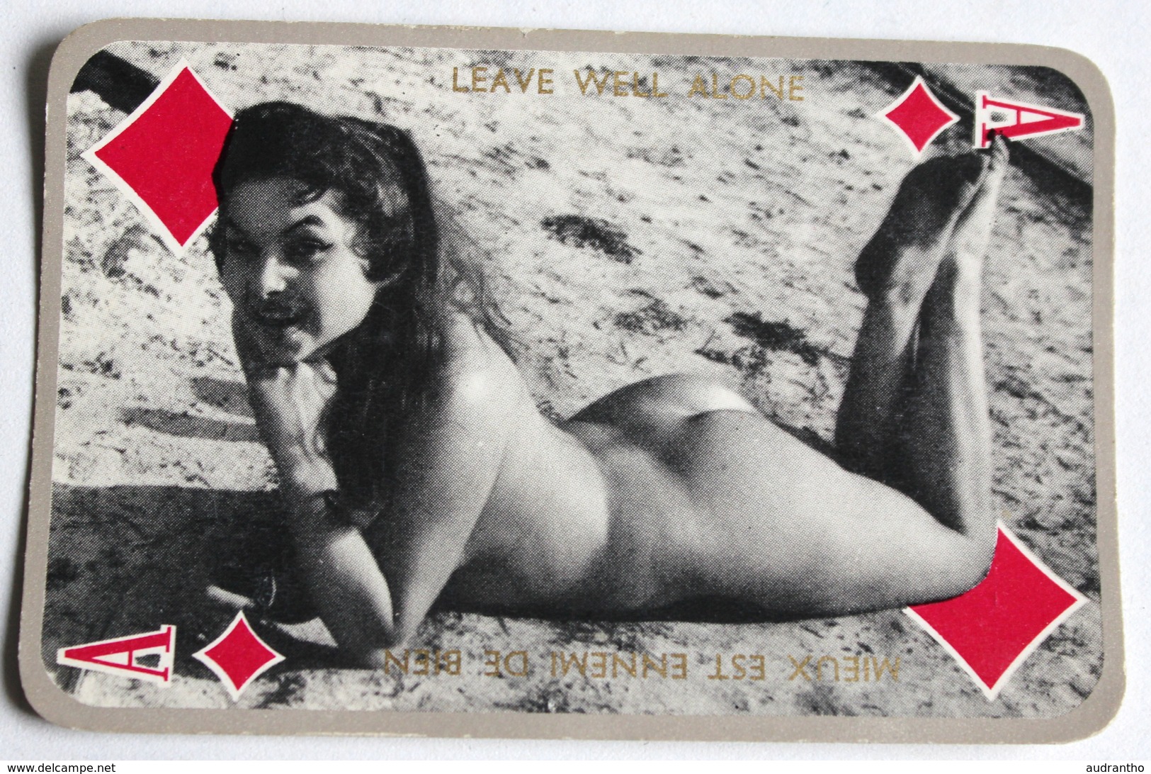 Carte à Jouer érotique Vintage As De Carreau Pin Up Femme Nue - Otros & Sin Clasificación