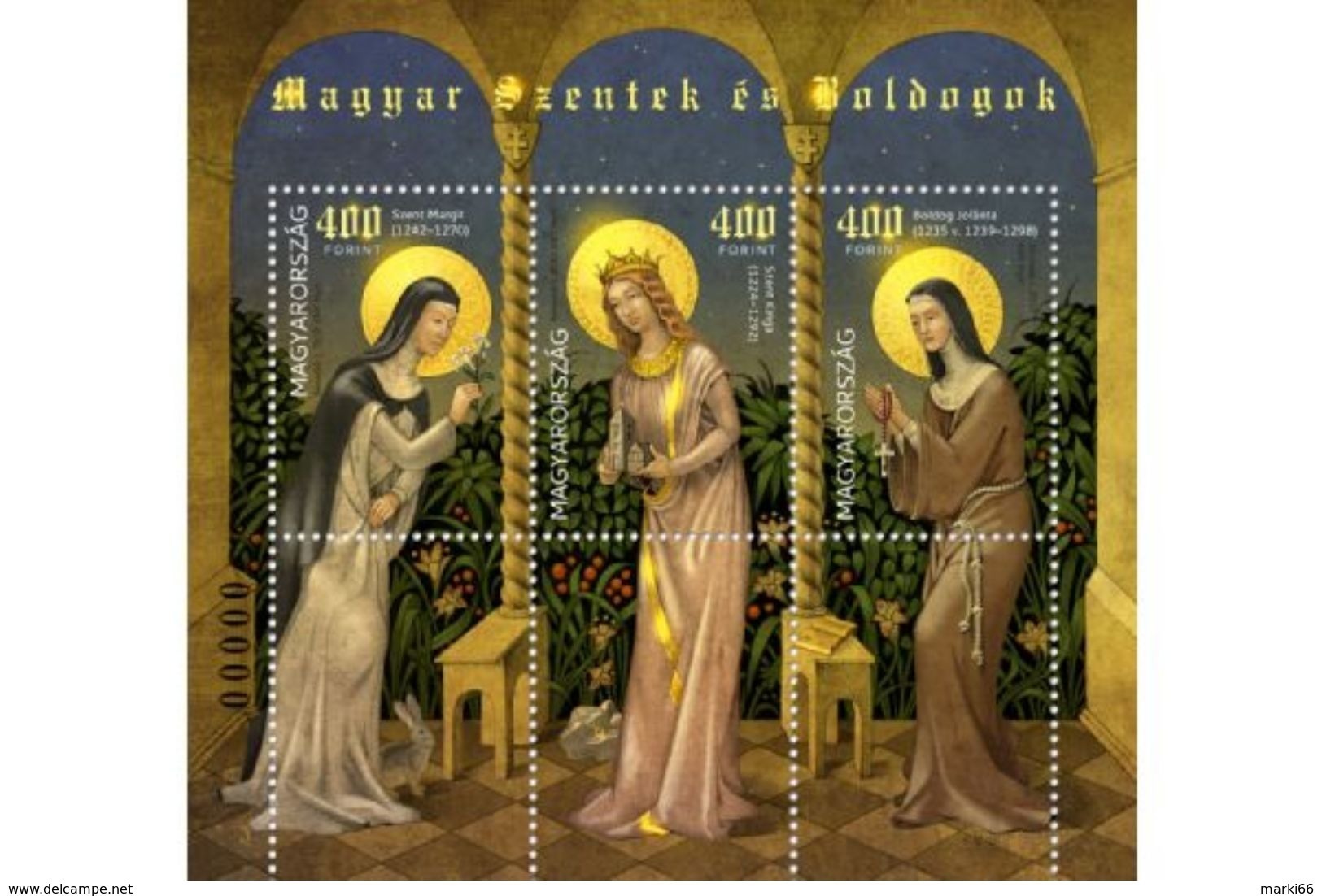 Hungary - 2017 - Hungarian Saints And Blessed - Mint Souvenir Sheet With Embossing And Gold Foil Printing - Unused Stamps