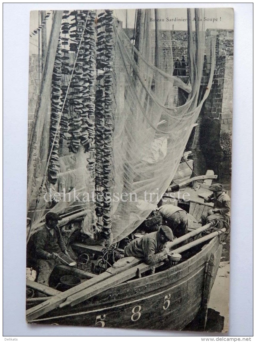 FRANCIA FRANCE Bateau Sardinier Velier Nave Ship Fisherman Old Postcard - Pesca