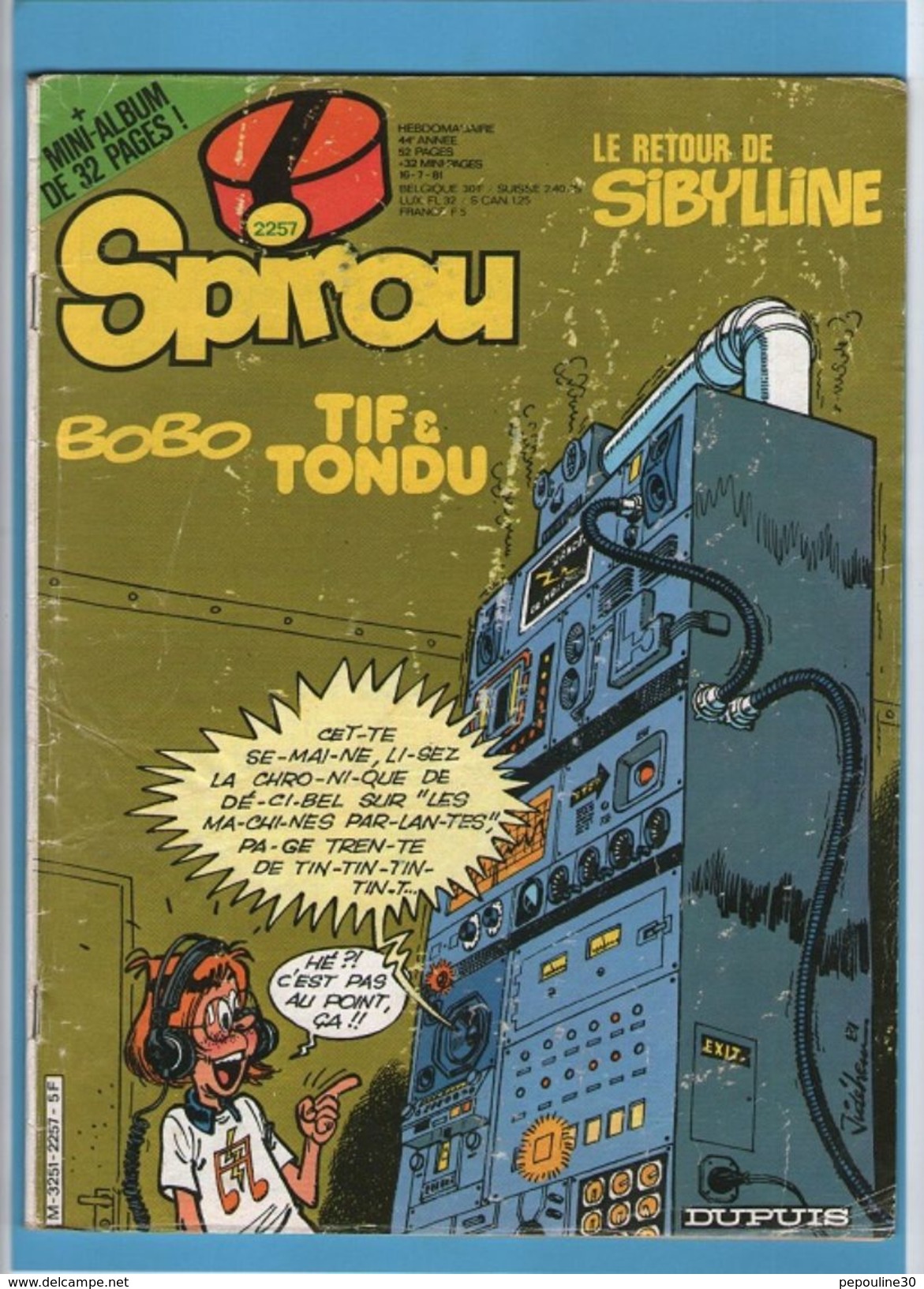 49 + 1 //  ** SPIROU ** HEBDOMADAIRE ** 49 NUMÉRO + 1 N° SPÉCIAL **