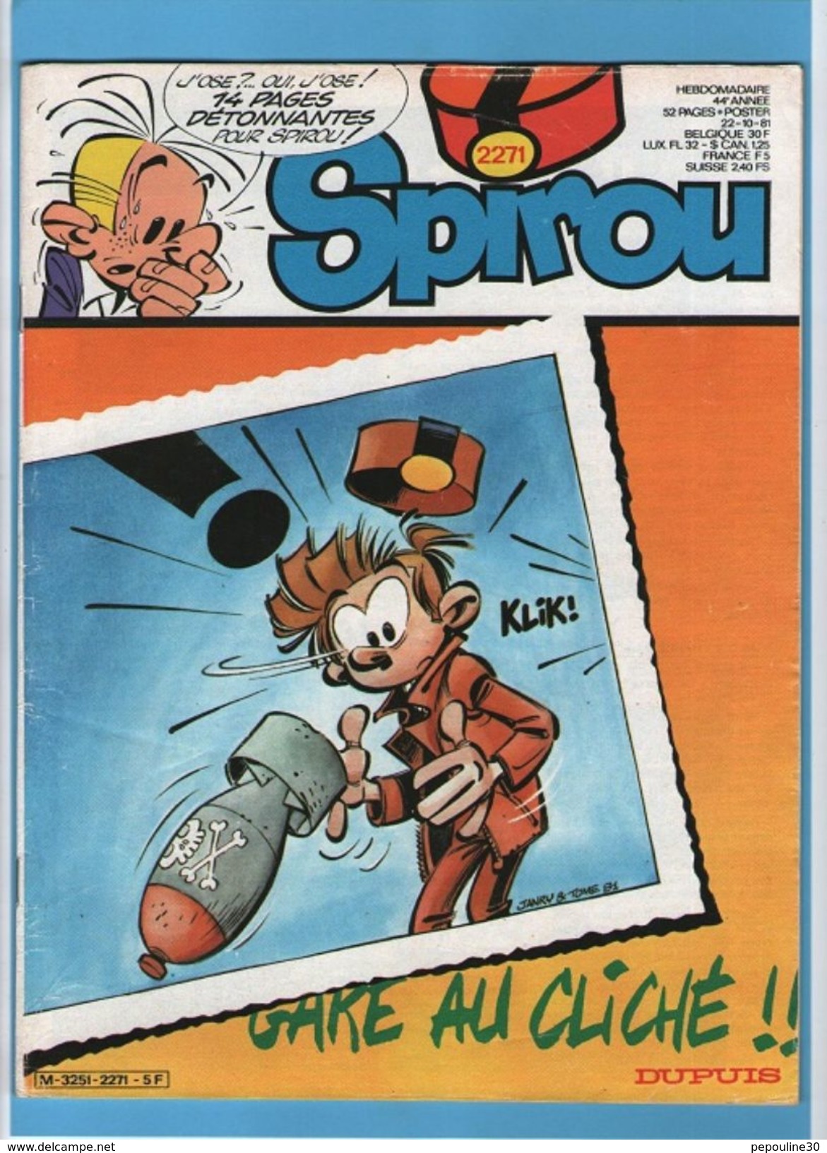 49 + 1 //  ** SPIROU ** HEBDOMADAIRE ** 49 NUMÉRO + 1 N° SPÉCIAL **