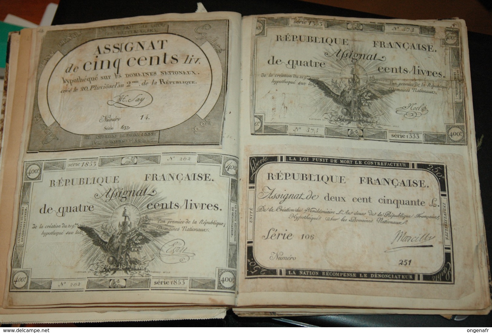 Recueil De Divers Doc. Très Anciens, Donc Assignant De 1871 Et Suite, Ticket De Trains, Etc ..., Voir Scans - Assignats