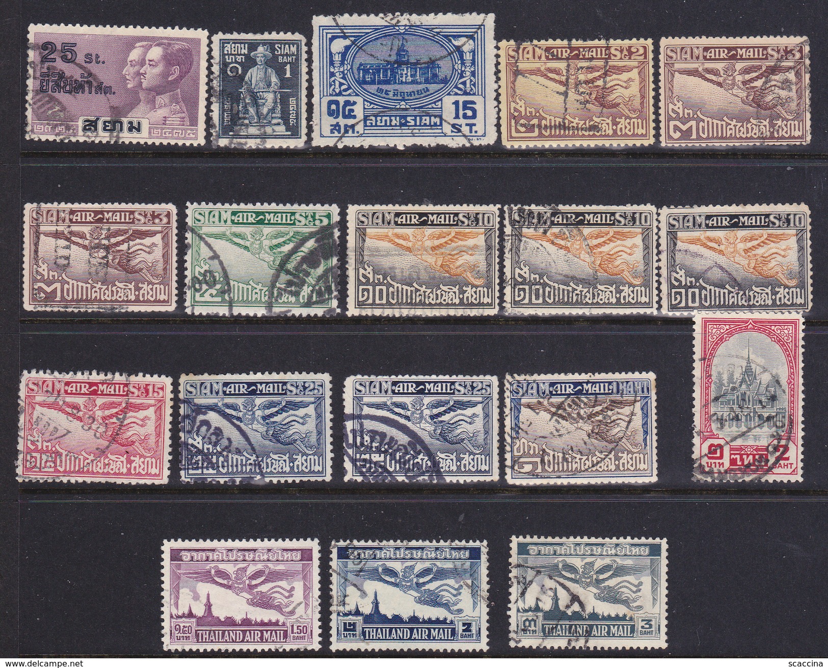 Siam  1910-39 Insieme Di 125  Francobolli  Timbrati Tra I N/n° Yv. 96 E 228 + P.A. - Siam