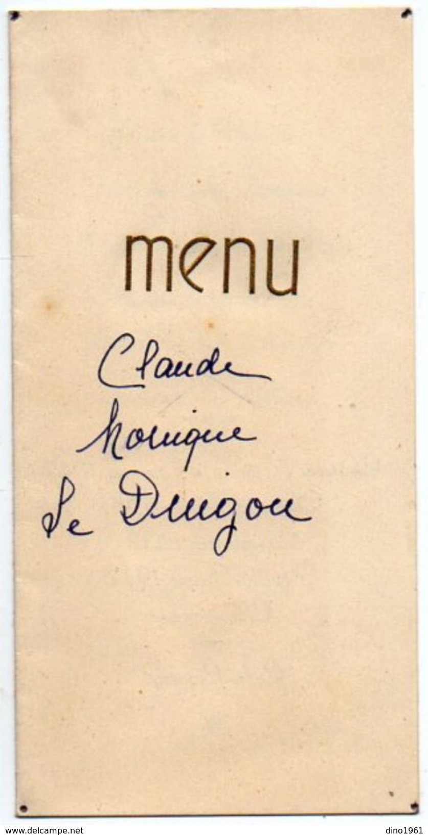 VP11.149 - MUZILLAC - Ancien Menu De 1953 - Famille LE DUIGOU - Menu