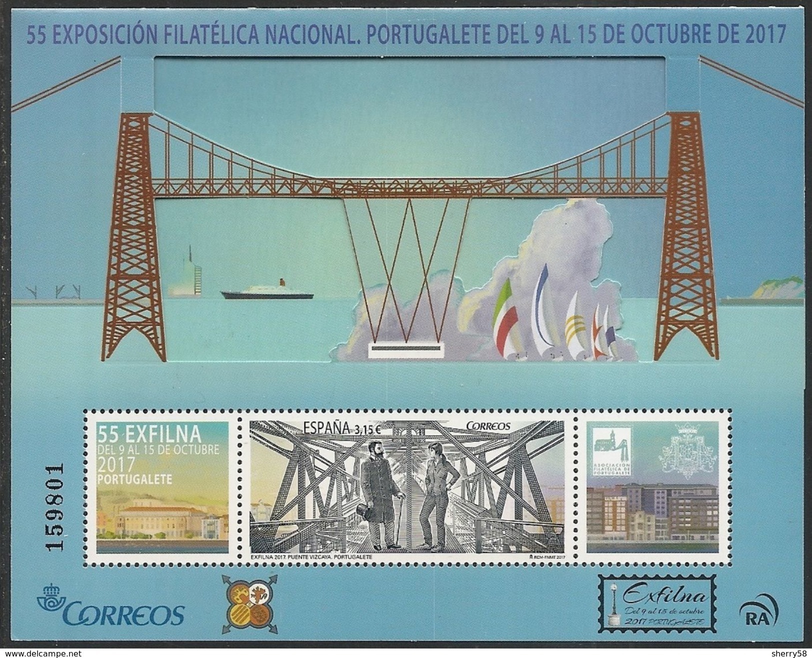 2017-ED. 5172 H.B. Exfilna 2017. Portugalete. Puente Metálico-NUEVO - Unused Stamps