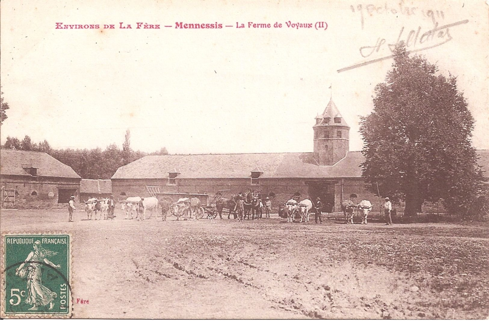 CPA - Environs De La Fere - Mennessis - La Ferme De Voyaux - Autres & Non Classés