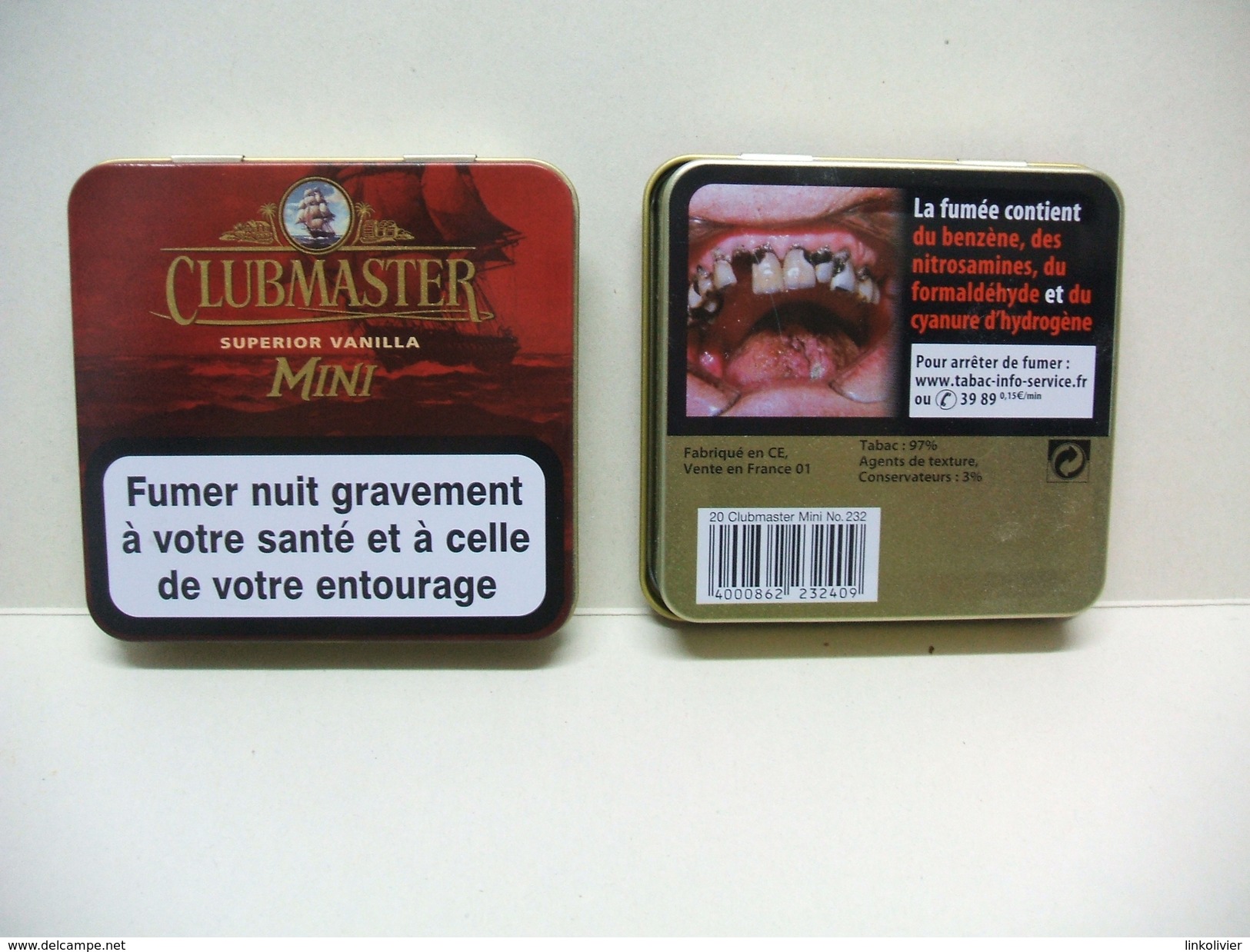 BOITE Métal Vide CLUBMASTER MINI Superior Vanilla (20 Cigares) - Cigar Cases