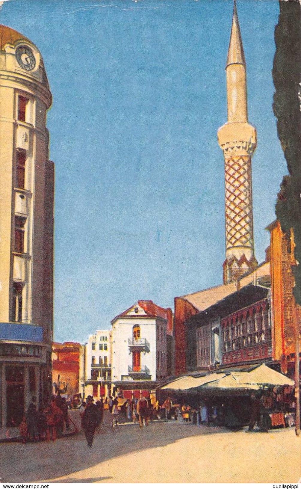 06771 "BULGARIA - FILIPPOPOLI - GLI EDIFICI MODERNI DI FRONTE ALLE ANTICHE MOSCHEE"  ANIMATA, MERCATO. CART  NON SPED - Bulgarien