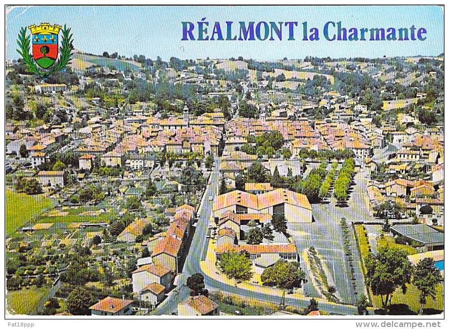 81 - REALMONT : Vue Générale Aérienne - CPSM CPM Grand Format - Tarn - Realmont