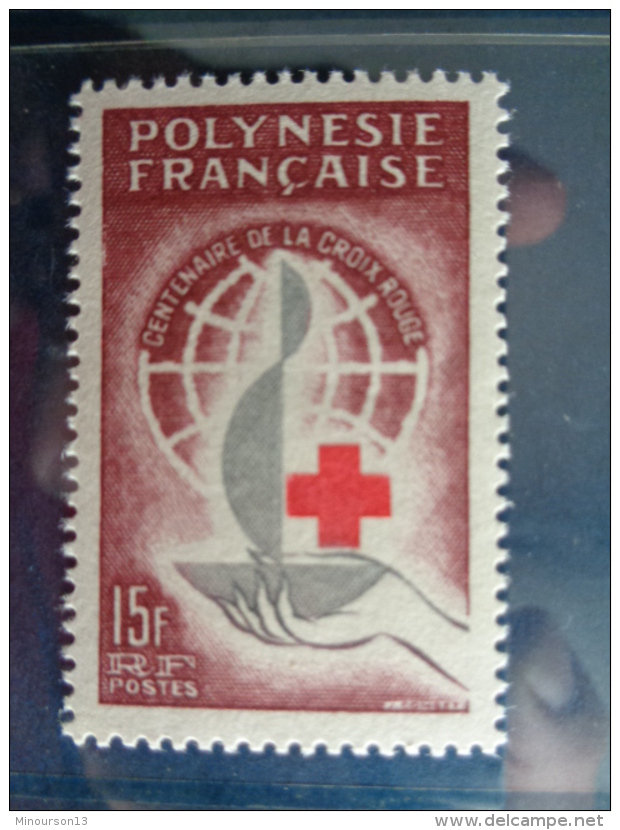 POLYNESIE 1963 Y&amp;T N° 24 ** - CENTENAIRE DE LA CROIX ROUGE INTERNATIONALE - Nuevos