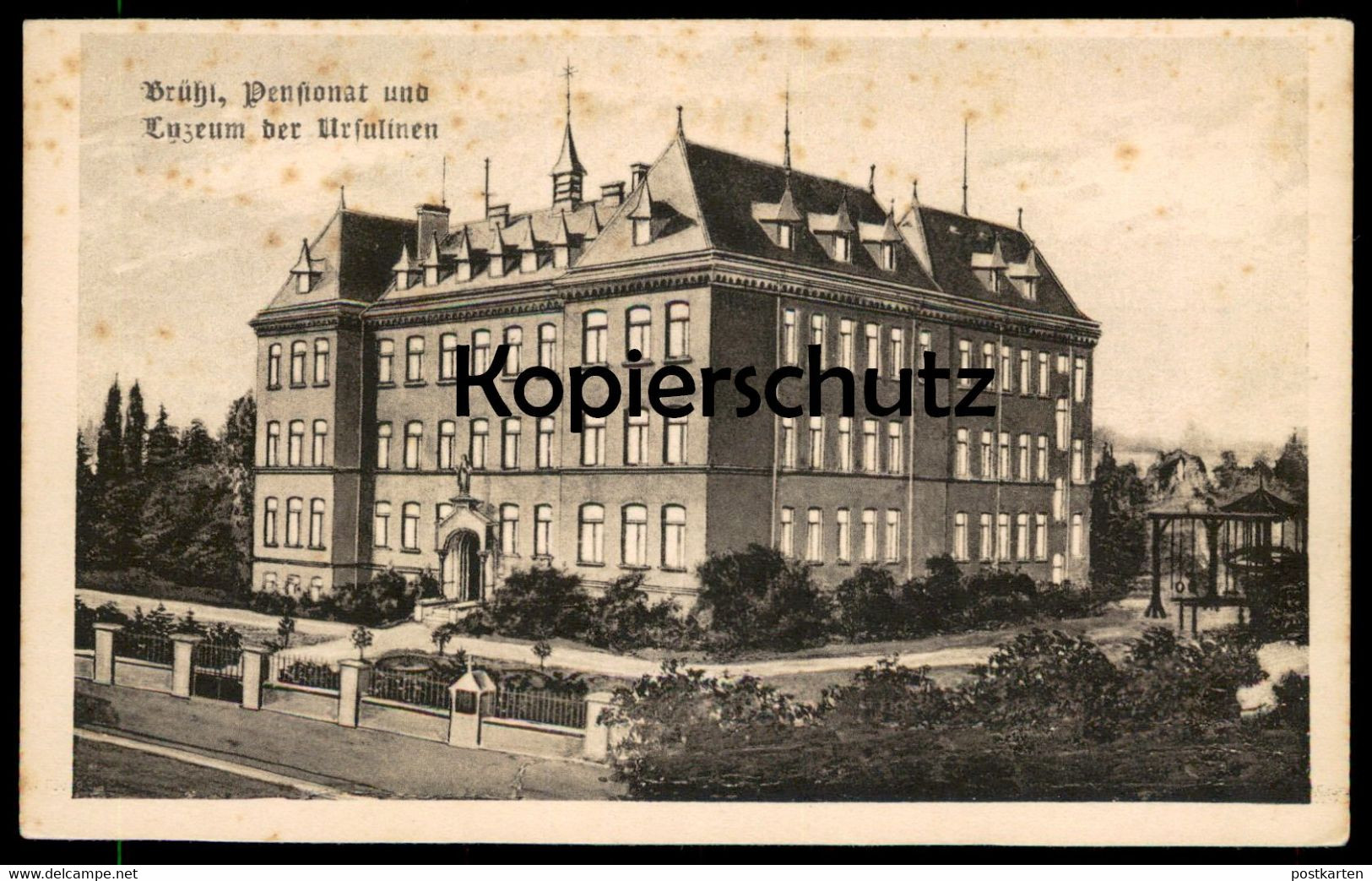 ALTE POSTKARTE BRÜHL PENSIONAT UND LYZEUM DER URSULINEN Schule School école Cpa Postcard Ansichtskarte AK - Bruehl